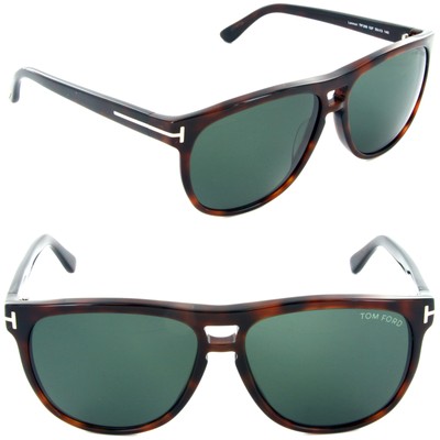 Tom Ford Lennon TF 288 52F Sunglasses Dark Havana / Green Lens | eBay
