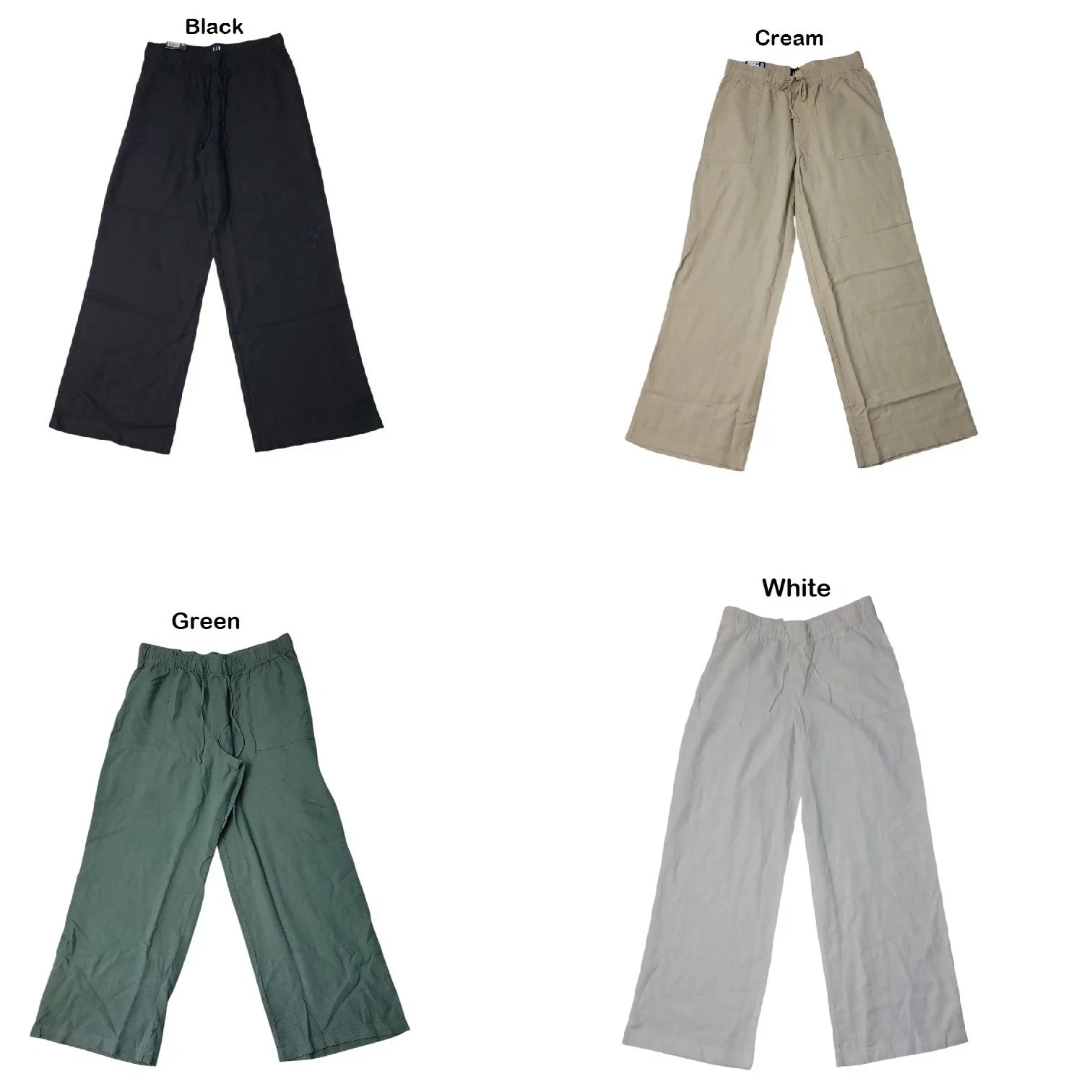 Gap Women's Pull Versatile Lightweight On Soft Linen Pants 31" Inseam