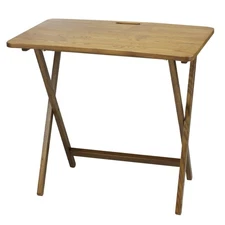 Presto Products Company Arizona Folding Table with Solid Red Oak,Warm Brown