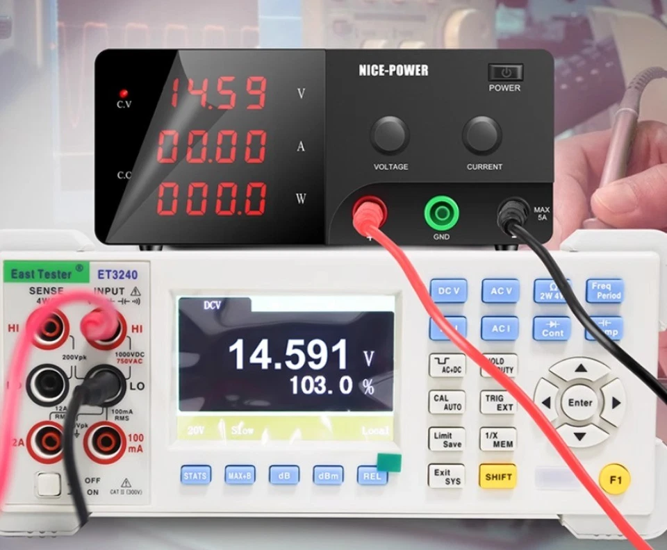 Adjustable DC Stabilized Power Supply Electrolytic Switch Ammeter 15V/30V/60V - Image 2 of 4