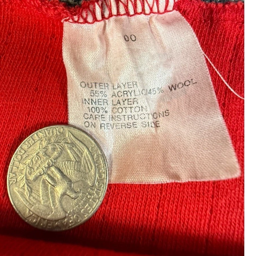 Camisa De Colección LL Bean Para Hombres Falta Talla Roja Mezcla de Lana Manga Larga River Drivers EE. UU. Foto 3 de 4