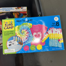 Busy Kids Kids Camp Neon Tie-Dye Kit - Just Add Water - No Presoaking - NEW