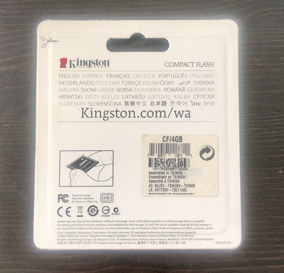 New (Sealed) Kingston 4GB Compact Flash (CF) Memory Card - Image 2 of 2