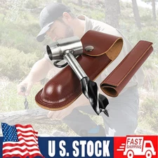 Manual Hand Auger Wrench Outdoor Survival Gear Wood Drill Kit for Bushcraft Tool
