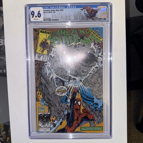 Amazing Spider-Man #328 CGC 9.6; White Pages; Final McFarlane Art; Marvel 1990