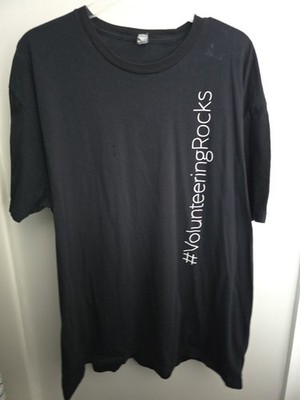 Next Level Unisex XXL Black T-Shirt Volunteering Rocks Salesforce.org Logo