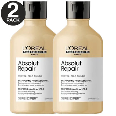 L'Oreal Absolut Repair Shampoo 300ml Protein + Gold Quinoa for Dry Damaged Hair