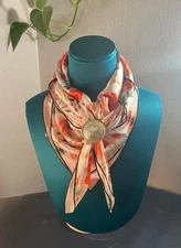 NEW Hand Made Wild Rag Scarf Poppy 36" X 36" Western Cowgirl/Cowboy