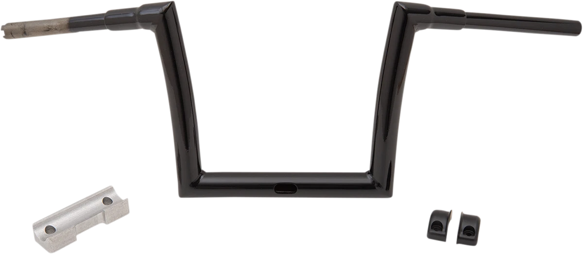 Todd's Cycle 1-1/2" Touring Strip Handlebar 10" Rise Gloss Black 0601-5198