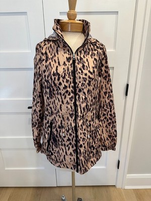 d.e.t.a.i.l.s. INTL Leopard Print Hooded Jacket Size S Lightweight Coat