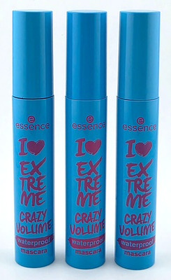 essence I Love Extreme Crazy Volume Mascara Waterproof Black Lot of 3