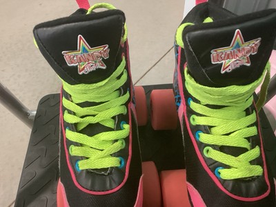 Girls 5 US Kandy Liscious Quad RollerBlades Skates 204-312 Black & Hot Pink