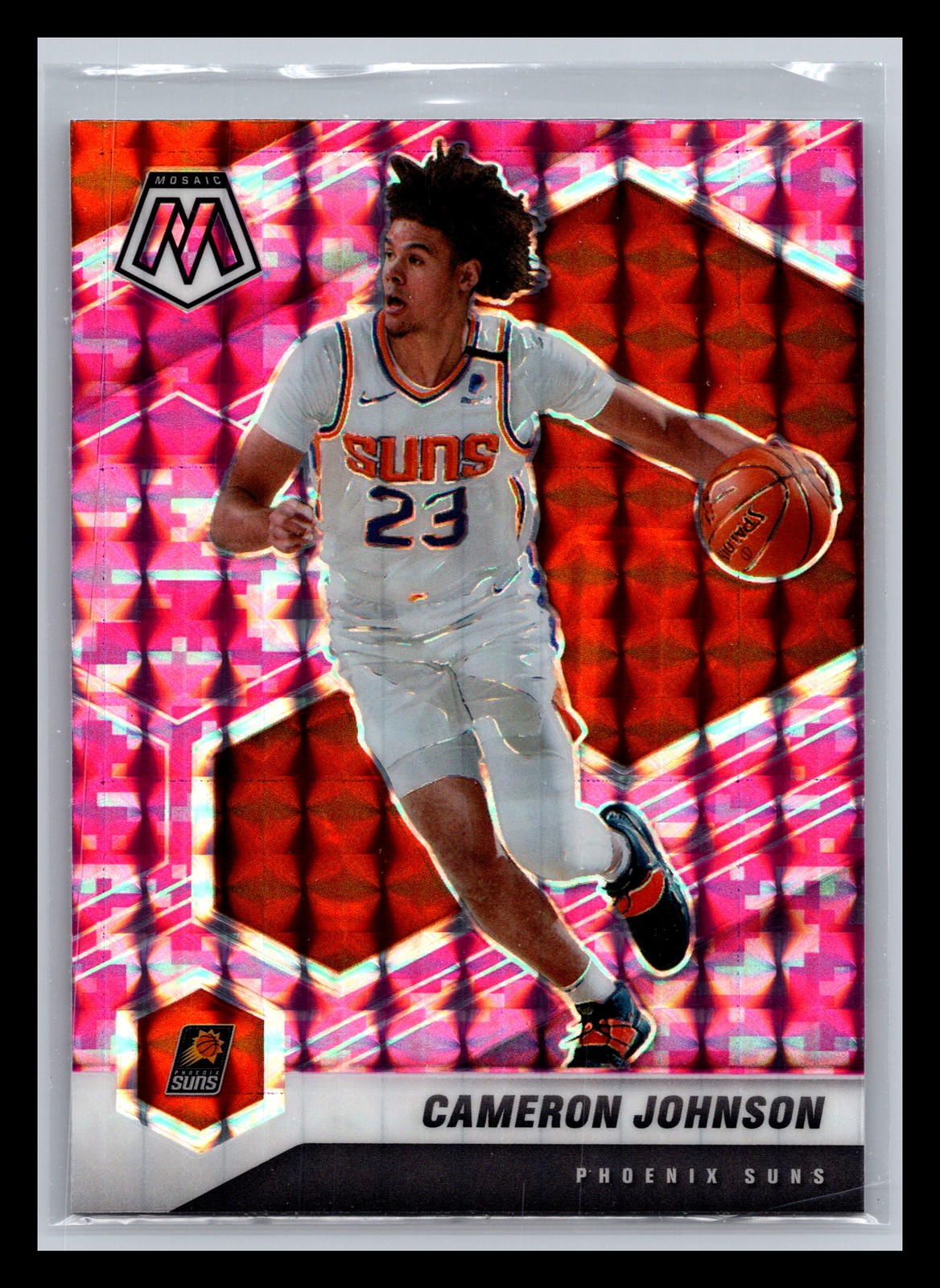 2020-21 Panini Mosaic #172 Cameron Johnson Mosaic Camo Pink