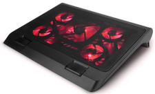 Base refrigerante para port til gaming 17", 5 ventiladores LED, altura ajustable