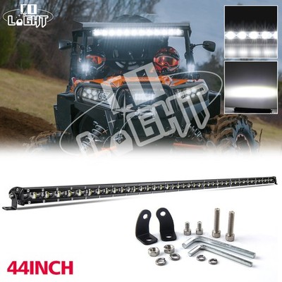 For Polaris RZR XP 4 1000 UTV 44'' PRO LED Light Bar Single Row Slim 12V 24V 42''