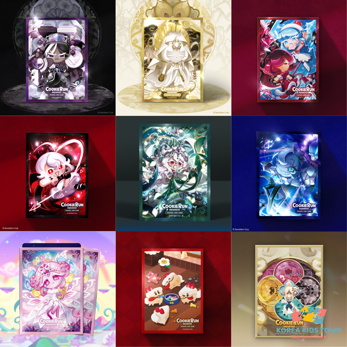 Cookie Run Braverse Card Game Glow Card Sleeves Shadow Milk Official