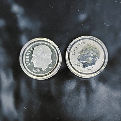 2015-W Silver Proof & 2015-P Rev Prf Roosevelt Dimes March of Dimes Set Key