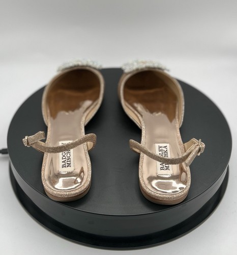 Badgley Mischka Saga Pink Flats MP6605 US SIZE 8 - Afbeelding 5 van 6