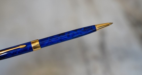 STYLO BILLE PARKER SONNET EN LAQUE LAPIS LAZULI & PL. OR 18 CARATS - MAGNIFIQUE - Photo 7/10