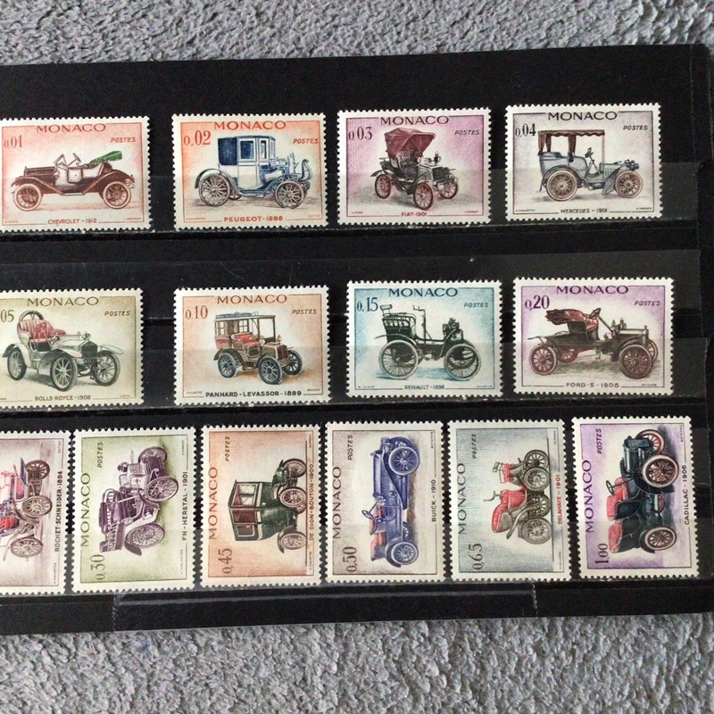 Monaco Cars Stamp Lot A-537X
