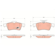 Satz Bremsbeläge Bremsklötze hinten für Mazda 3 BK BL 5 CR CW | 833905