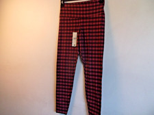 No Boundaries Ankle Legging Wine Plaid XL NWT