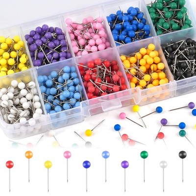 1000 Pcs Multi Color Push Pins Map Pins Thumbtacks Office Desk Tacks Wall Binder