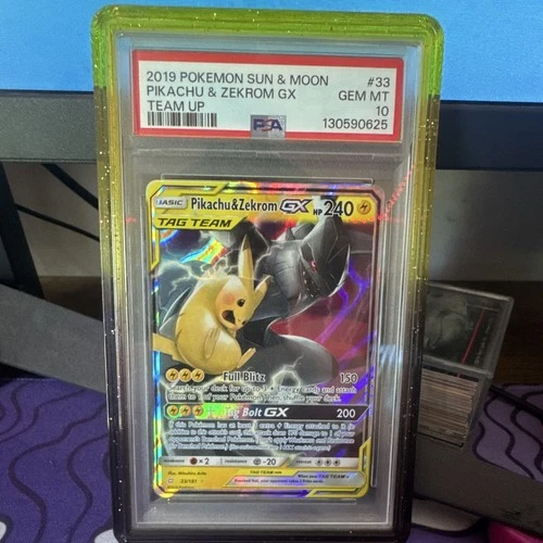 The Pokémon Company Pikachu & Zekrom GX Sm-Team Up Holo TAG TEAM 33/181 PSA 10