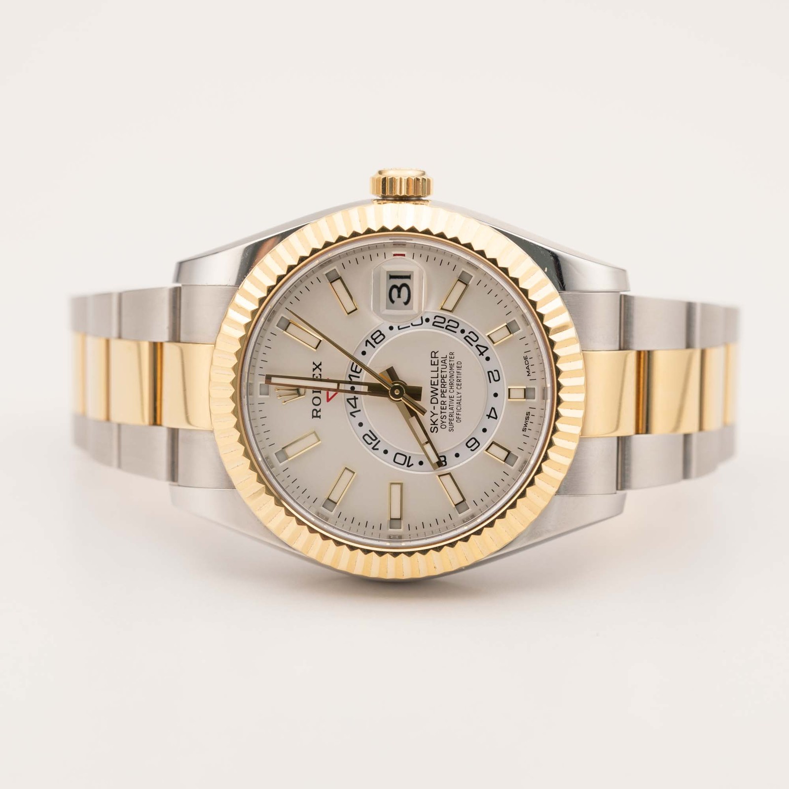 Rolex Sky-Dweller 326933 Watch 42mm White Dial Oyster Two-Tone I BOX & PAPER image 6