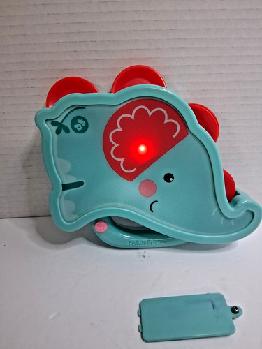 Fisher-Price Elephant Tambourine Toy – Musical Baby Toy with Handle