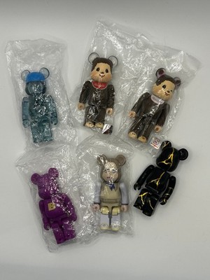 bundle Lot of six 100% Bear Brick figures figurines with monchichi