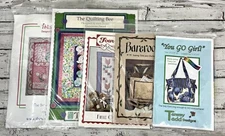 Lot of 5 Quilt Sewing Patterns Mixed Brands & Themes