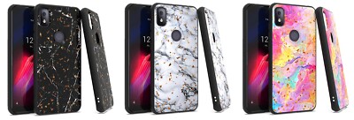 For Alcatel 1v (2020) Marble Glitter Case Phone Cover