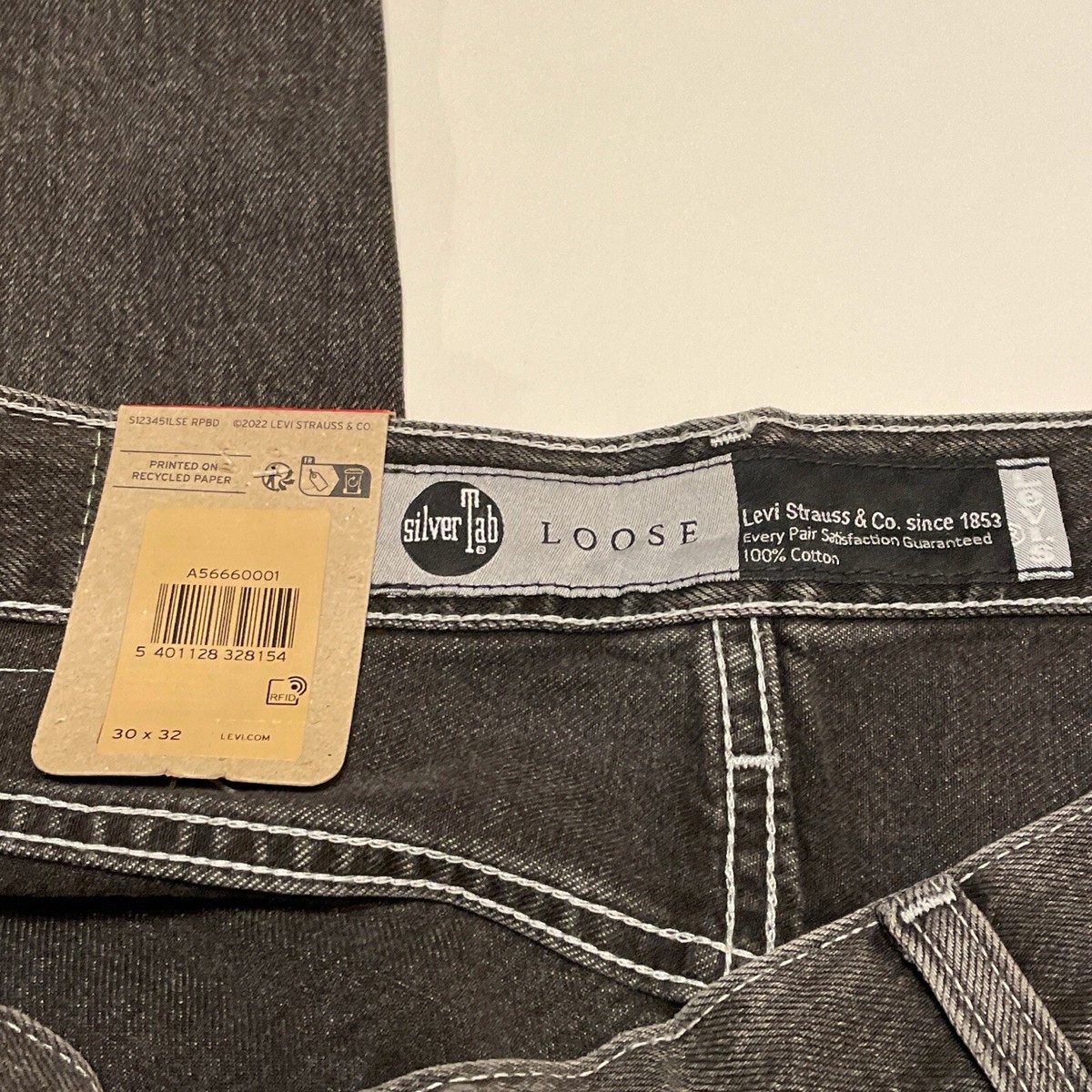 【W32】LEVI'S Silver Tab Loose Fit Cargo Silvertab™ Loose Cargo Men's Jeans - Black | Levi's® US