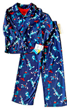 Boy 2-pc Warm FLANNEL PAJAMAS 6  LOONEY TUNES Bugs Bunny Daffy Duck Taz, Blue