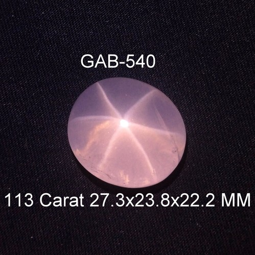 113 Ct 27.3x23.8 MM Natural Rose Crystal Quartz 6 Ray Star Oval Shape Cabochon - Picture 14 of 24