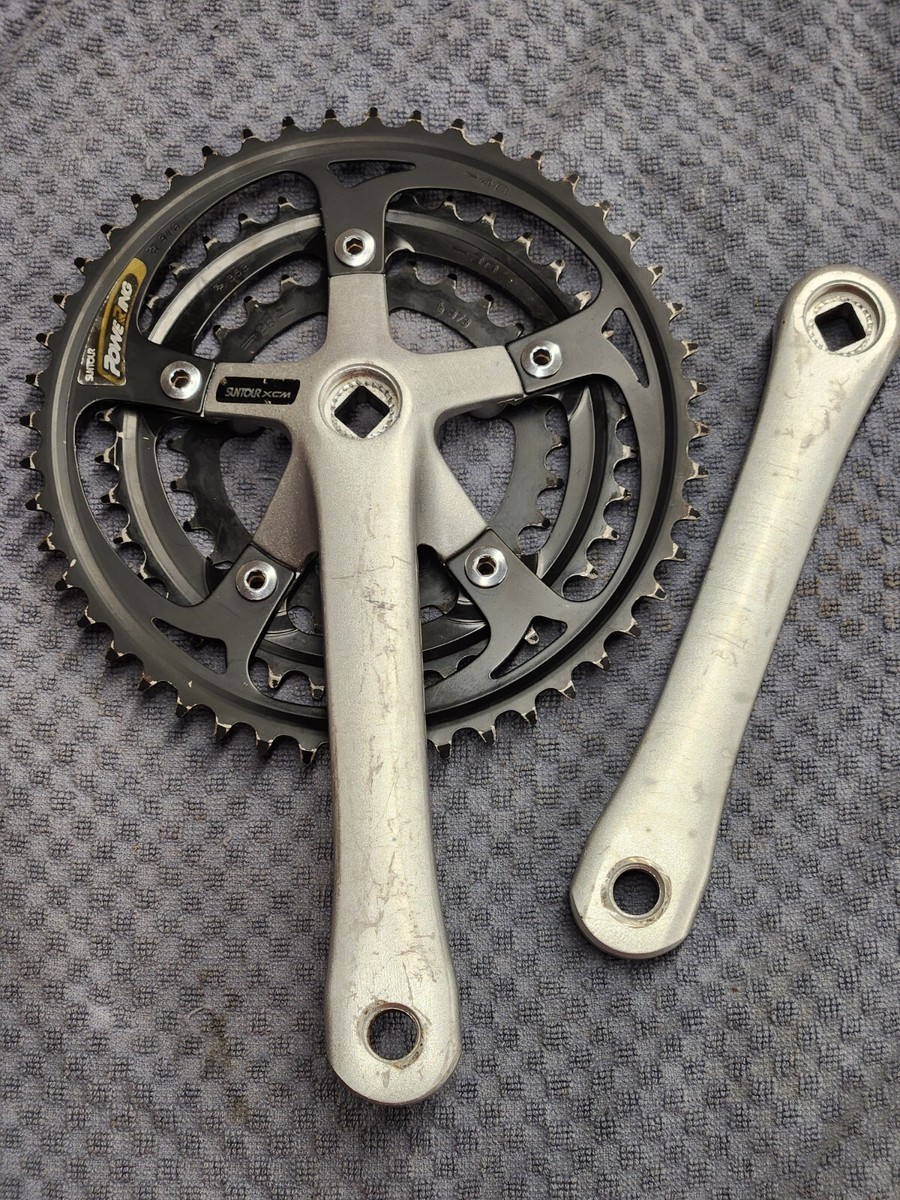 SR Suntour XCM Powering Crank set - 28/38/48T Crank Arms 175
