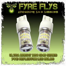 2x 6000K Xenon White 7443 / 7440 LED Reverse Lights Back Up Super Bright Bulbs