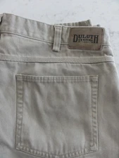 Duluth Trading Fire Hose Canvas Regular Fit Tag 42x32 (Act 41x30) Khaki Workwear