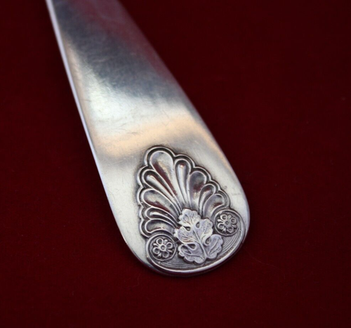 Sterling Shell Leaf 8 1/2" Tablespoon (Serving) 13t CH Maker (1856) 55g - Picture 5 of 16