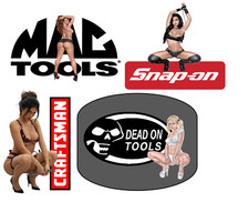 Pinup 2pc Sexy Tool Girl Mac Snap On Waterproof Decals Stickers Pinup 2pc Sexy Tool Girl Mac Snap On Waterproof Decals Stickers