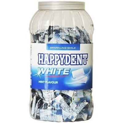 Happydent White, Mint, Chewing Gum Jar, 387.2 gm, 176 pcs,(Free shipping world)