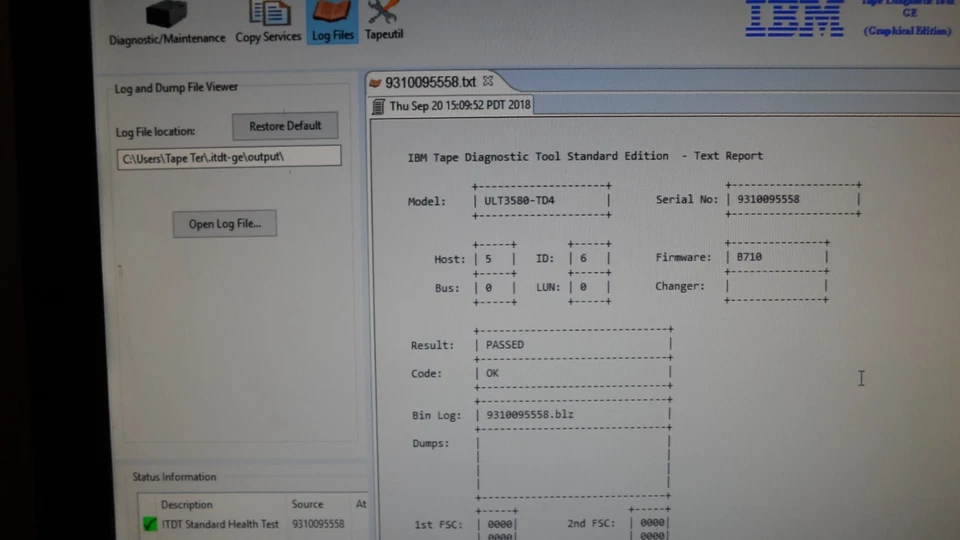 IBM 3580-L43 95P4400 Ultrium4 LTO4 SCSI External Drive 3580-S43 95P4692  - Image 4 of 4