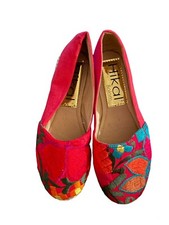 Mexican Embroidered Shoes, Womens Embroidered Shoes, Red Womens Shoes, Red Shoe