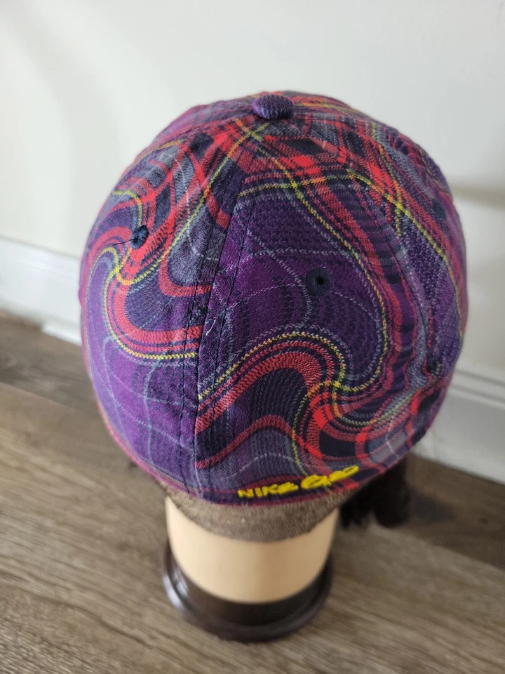 Nike 6.0 Niño S Púrpura Rojo Cuadros Ajustado Gorra de Béisbol Ligera Monopatín Surf Foto 4 de 4