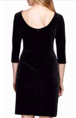 Alex Evenings Black Stretch Velvet Ruched Dress w/Beaded Brooch - $147 | eBay Alex Evenings Black Stretch Velvet Ruched Dress w/Beaded Brooch - $147 | eBay