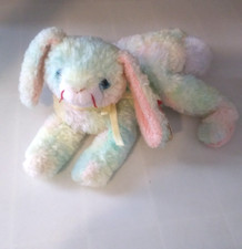 VTG 2001 TY BEANIE (COTTONBALL) THE MULTICOLOR BUNNY RABBIT 7 1/2" LONG