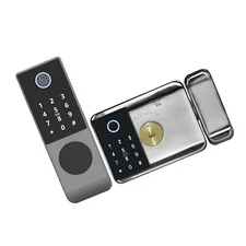 Waterproof Smart Fingerprint Door Lock WiFi Tuya Outdoor Gate Lock Double Sided