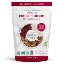 One Degree Organic Foods Granola Sprouted Coconut Hibiscus Tea-Infused 10 OZ