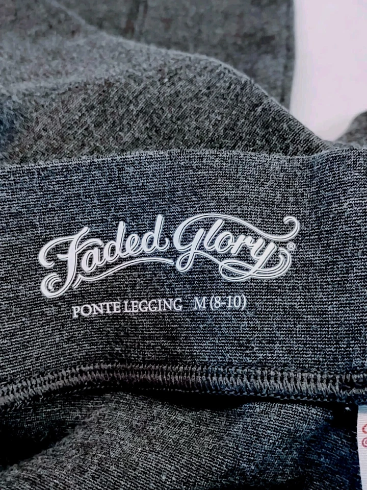 PANTALONES LEGGING GRIS OSCURO INFORMALES ELÁSTICOS CÓMODOS MUJER TALLA M Foto 4 de 4